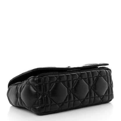 Christian Dior Calfskin Macrocannage Medium Caro Bag Black 4 of 11