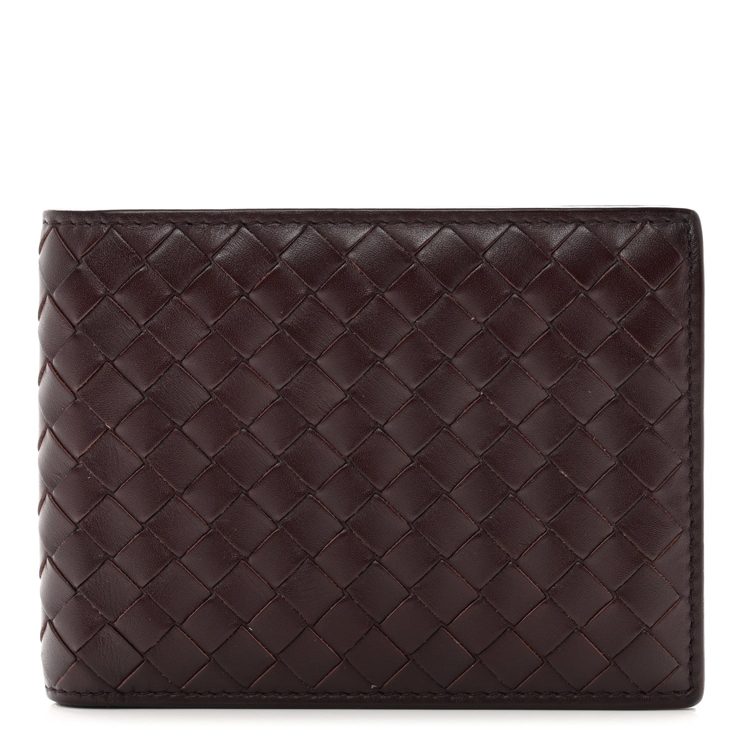 Bottega Veneta Nappa Intrecciato Bi-Fold Wallet Dark Barolo 1 of 9