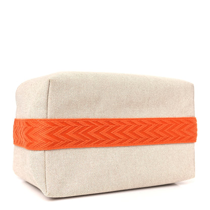 Hermes Canvas Large Bride-A-Brac Pouch Natural Orange 4 of 8