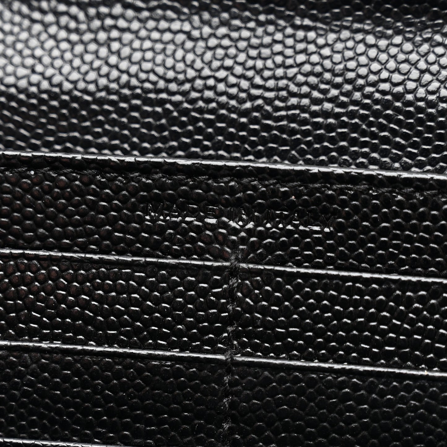 Grain De Poudre Matelasse Chevron Monogram Flap Wallet Black