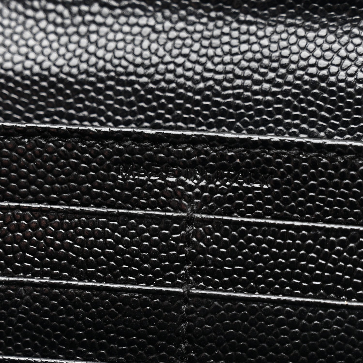 Saint Laurent Grain De Poudre Matelasse Chevron Monogram Flap Wallet Black 6 of 7