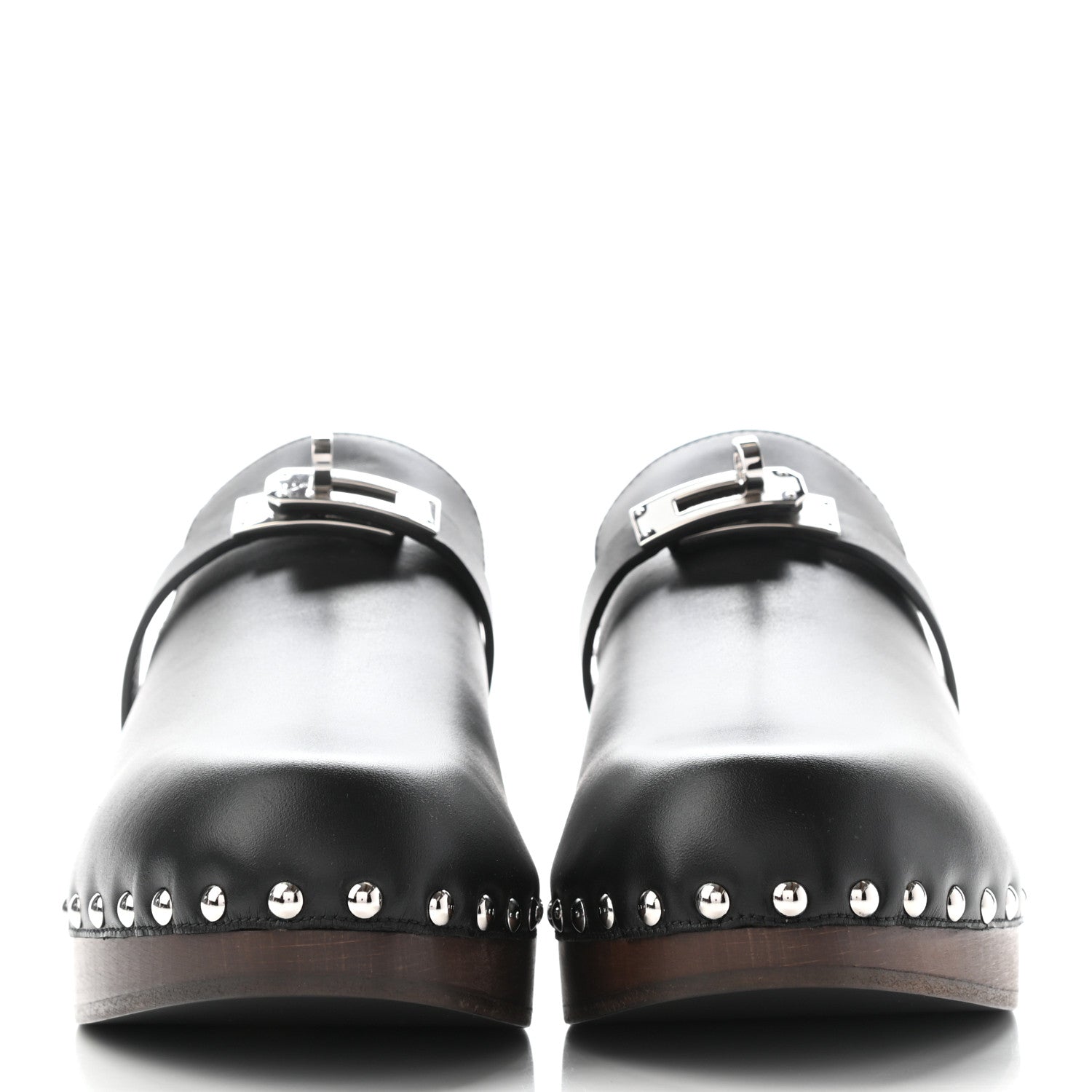 Hermes Calfskin Carlotta Mules 39 Black 2 of 8