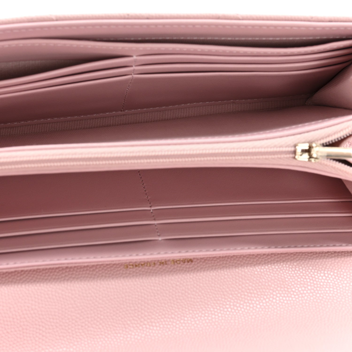 Chanel Caviar Quilted Large Gusset Flap Wallet Light Pink 5 of 9