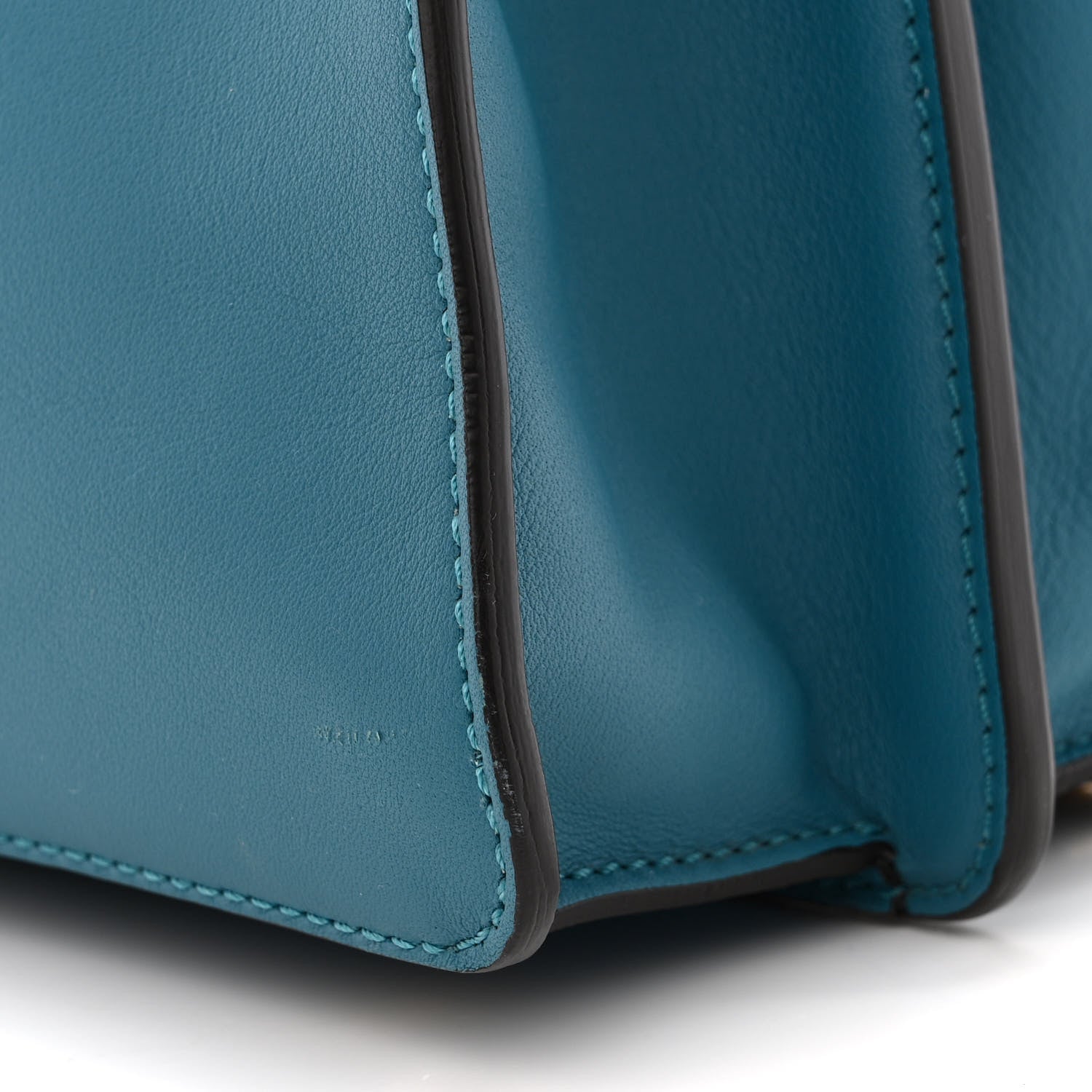 Fendi Vitello Seta Shiny Nappa Medium Peekaboo I SEE U Satchel Blue Velvet Light Rose 15 of 15