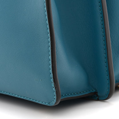 Fendi Vitello Seta Shiny Nappa Medium Peekaboo I SEE U Satchel Blue Velvet Light Rose 15 of 15