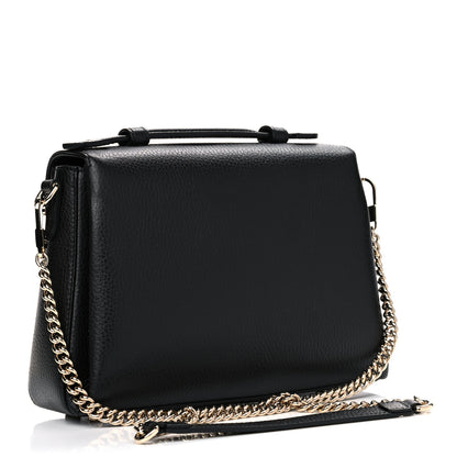 Gucci Dollar Calfskin Interlocking G Top Handle Shoulder Bag Black 3 of 13