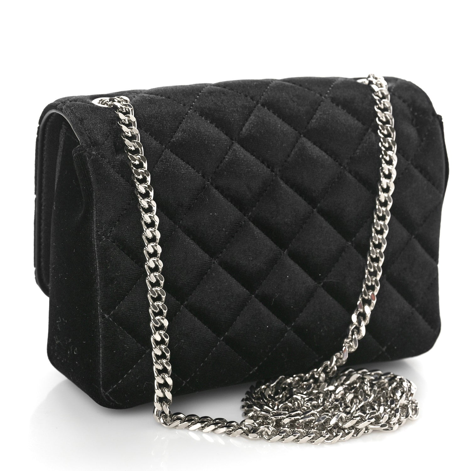 Versace Velvet Quilted Icon Crossbody Bag Black 3 of 11