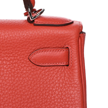 Hermes Taurillon Clemence Kelly Retourne 28 Rouge Pivoine 28 of 33
