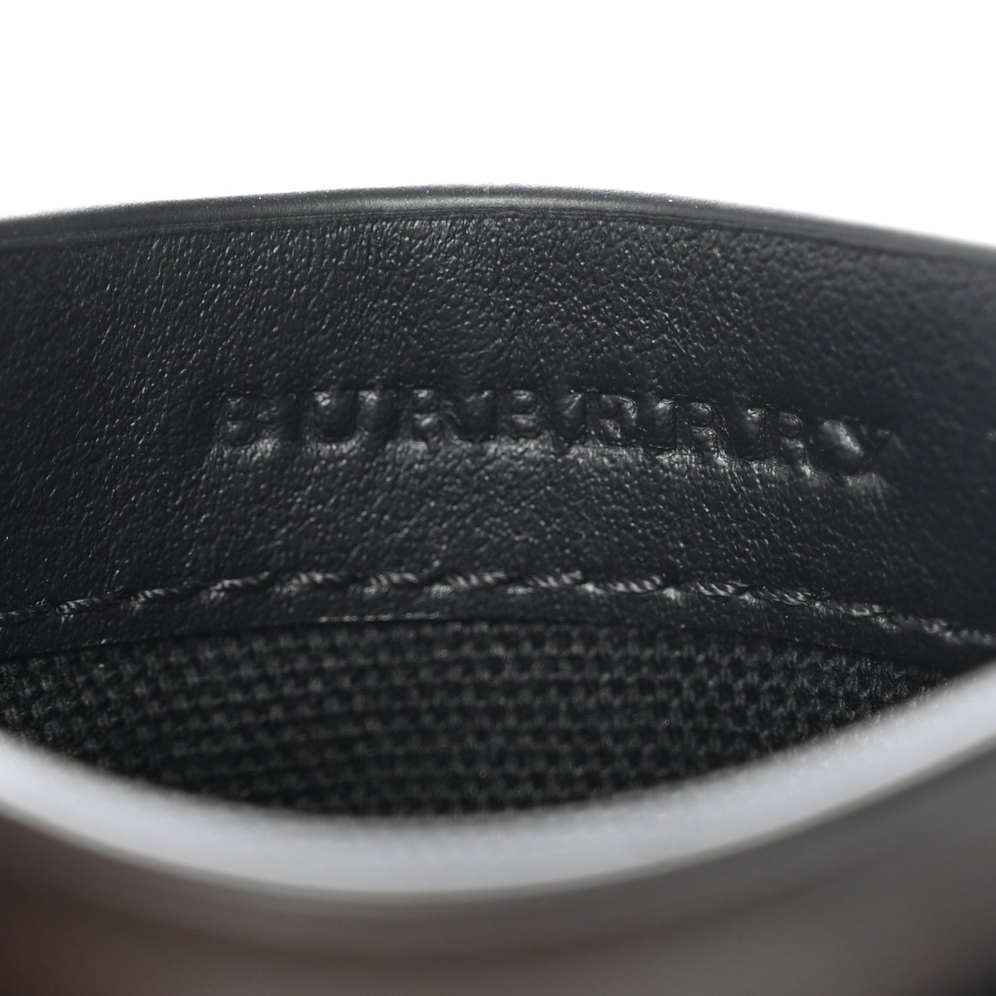 Soft Grain Calfskin Haymarket Check Izzy Card Case Black