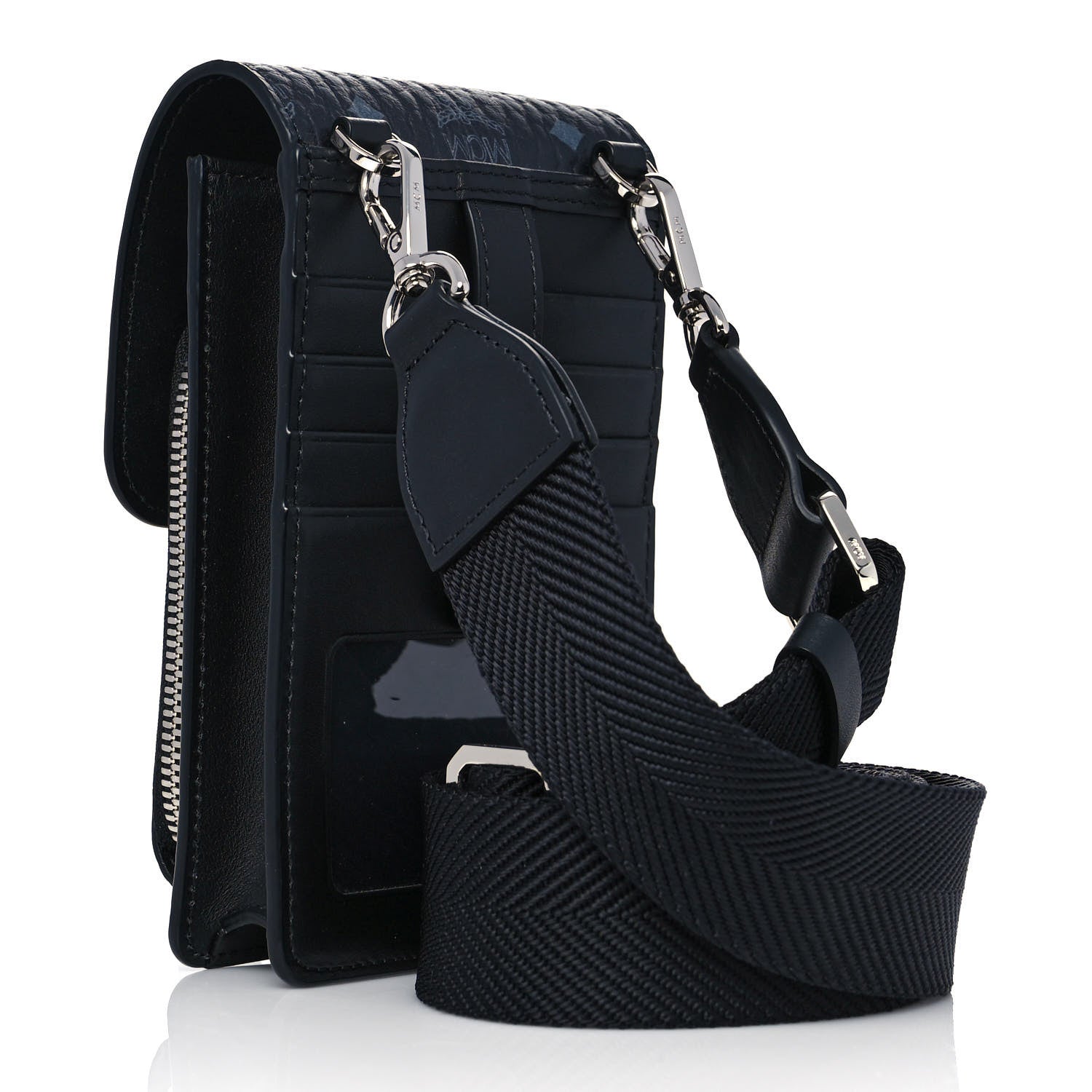 MCM Visetos Geo Graffiti Phone Case Crossbody Black 3 of 8
