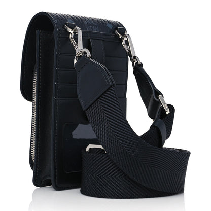 MCM Visetos Geo Graffiti Phone Case Crossbody Black 3 of 8