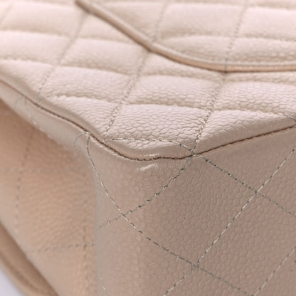 Chanel Caviar Quilted Medium Double Flap Beige 11 of 14