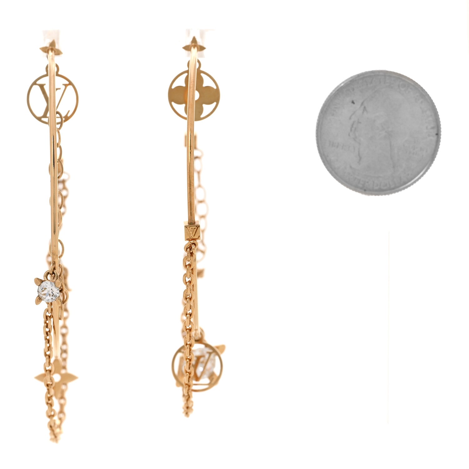 Louis Vuitton Roman Holidays Hoop Earrings Gold 2 of 5