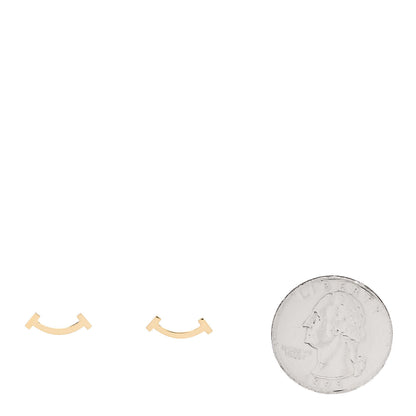 Tiffany 18K Yellow Gold T Smile Stud Earrings 2 of 6