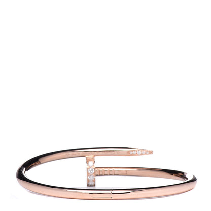Cartier 18K Pink Gold Diamond Juste Un Clou Bracelet 16 3 of 6