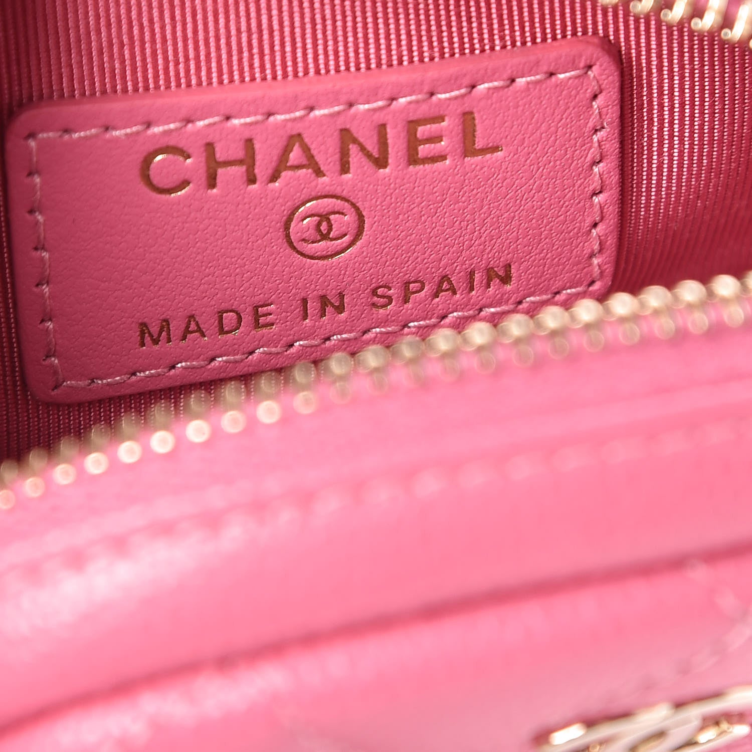 Chanel Iridescent Caviar Quilted Zip Around Classic Coin Purse Pink 6 of 8