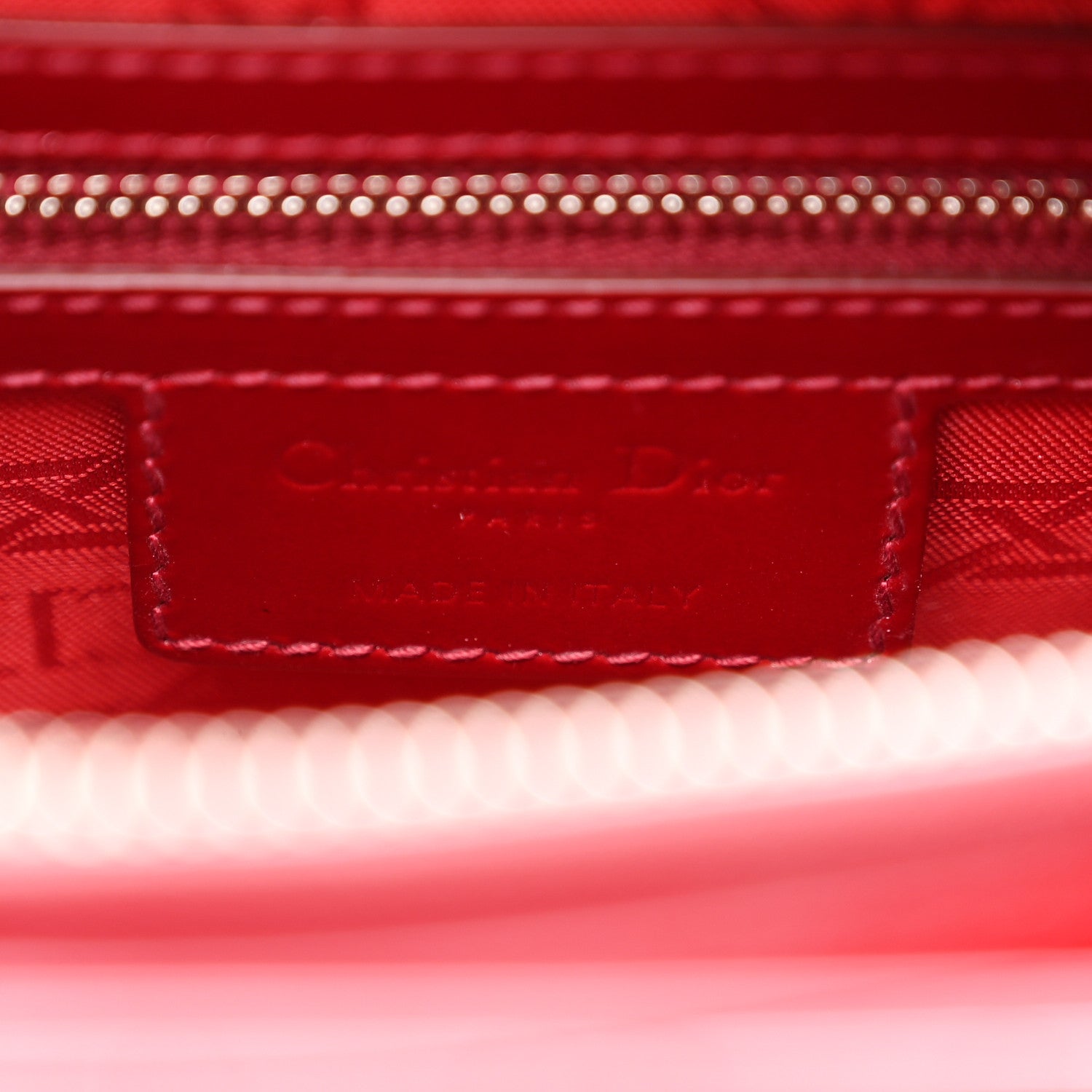 Christian Dior Patent Cannage Medium Lady Dior Red 6 of 11