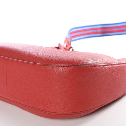 Prada Vitello Phenix Zippered Messenger Hobo Rosso 6 of 9