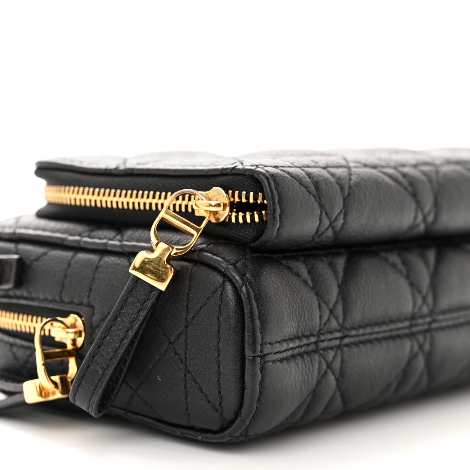 Christian Dior Supple Calfskin Caro Double Pouch Black 8 of 9