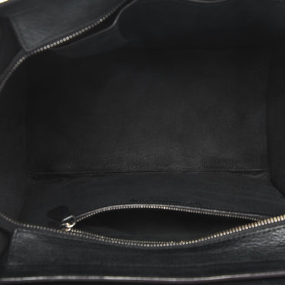 Celine Drummed Calfskin Mini Luggage Black 5 of 9