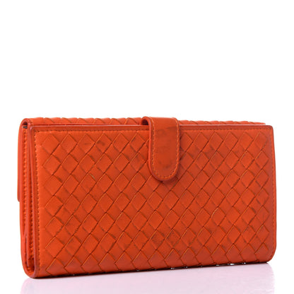 Bottega Veneta Nappa Intrecciato Continental Wallet Tangerine 3 of 14