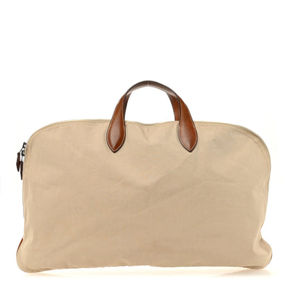 Hermes Natural Barenia Canvas Victoria Travel Briefcase Fauve 1 of 10