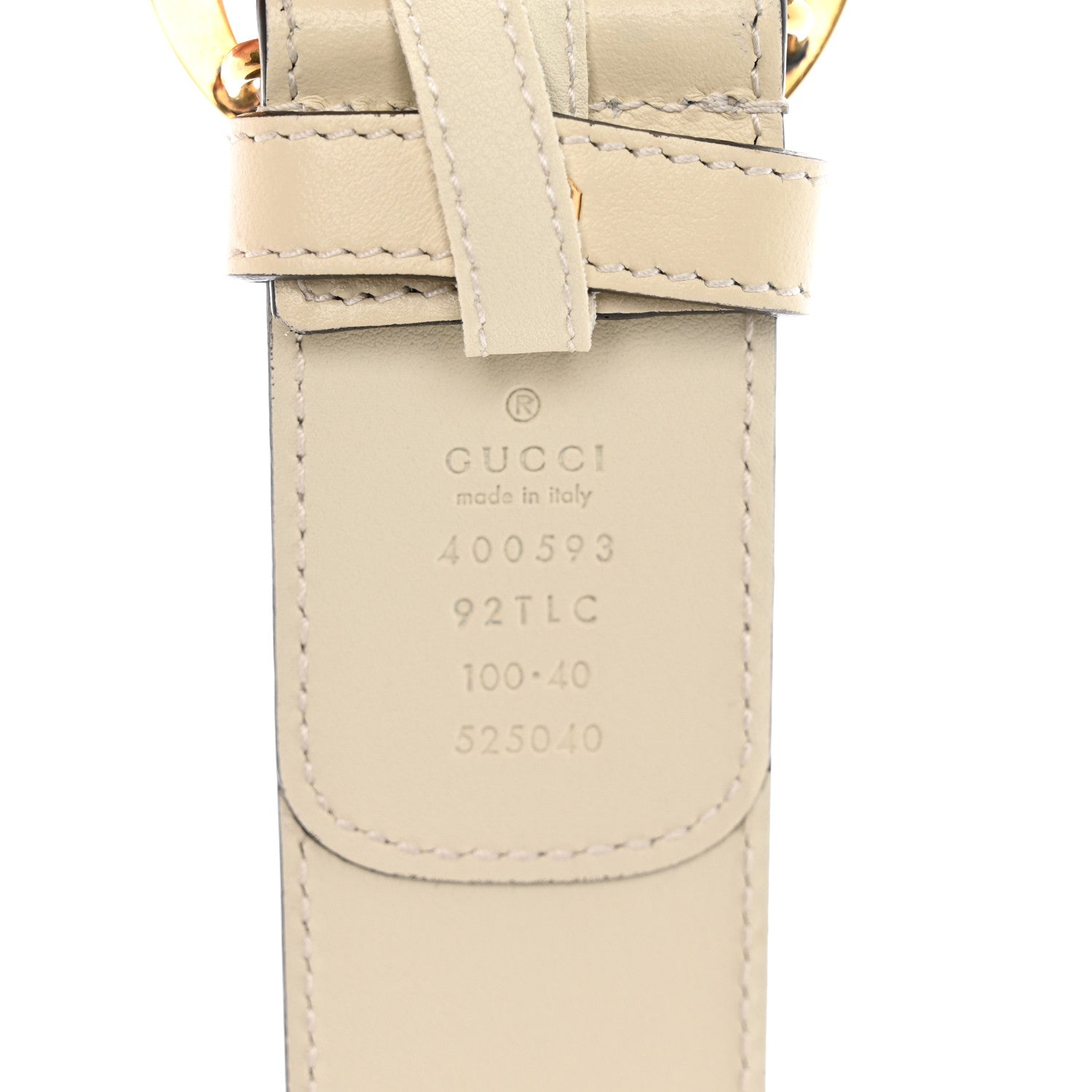 Gucci GG Supreme Monogram Matte Plutone Calfskin Double G 40mm Belt 100 40 Beige Ebony Mystic White 6 of 11