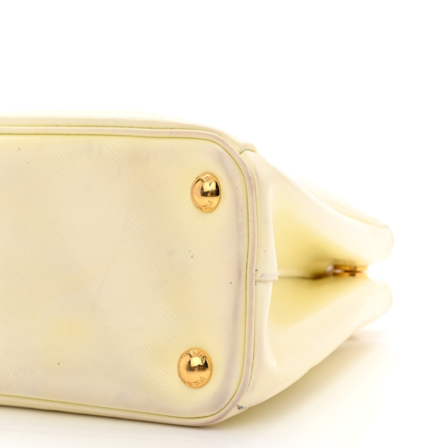 Prada Saffiano Vernice Mini Galleria Double Zip Tote Bianco 11 of 17