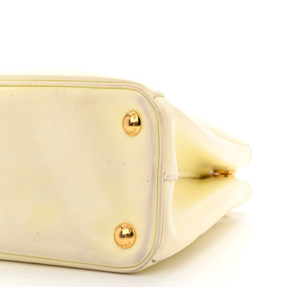 Prada Saffiano Vernice Mini Galleria Double Zip Tote Bianco 11 of 17