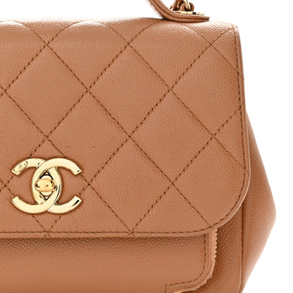 Chanel Caviar Quilted Small Business Affinity Flap Camel 11 of 13