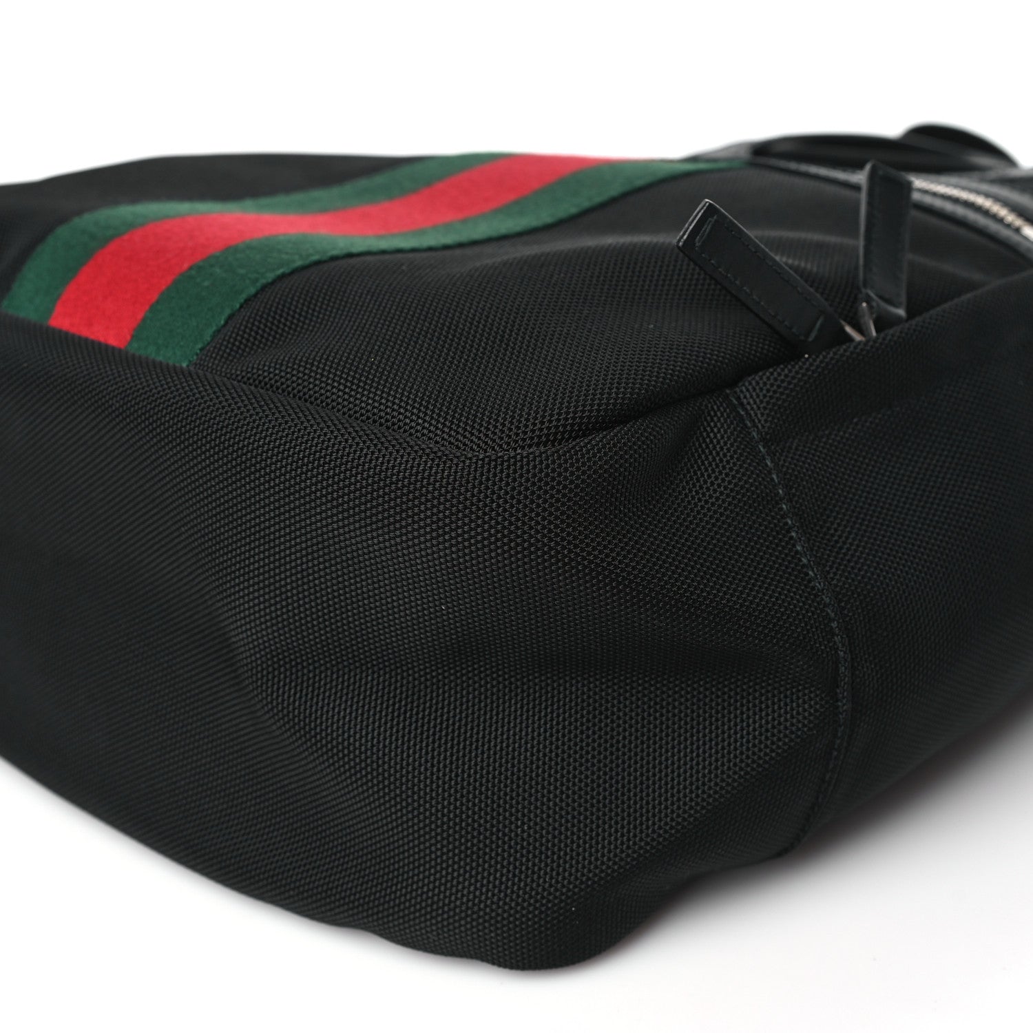 Gucci Techno Canvas Appia Calfskin Web Tote Backpack Black 10 of 10