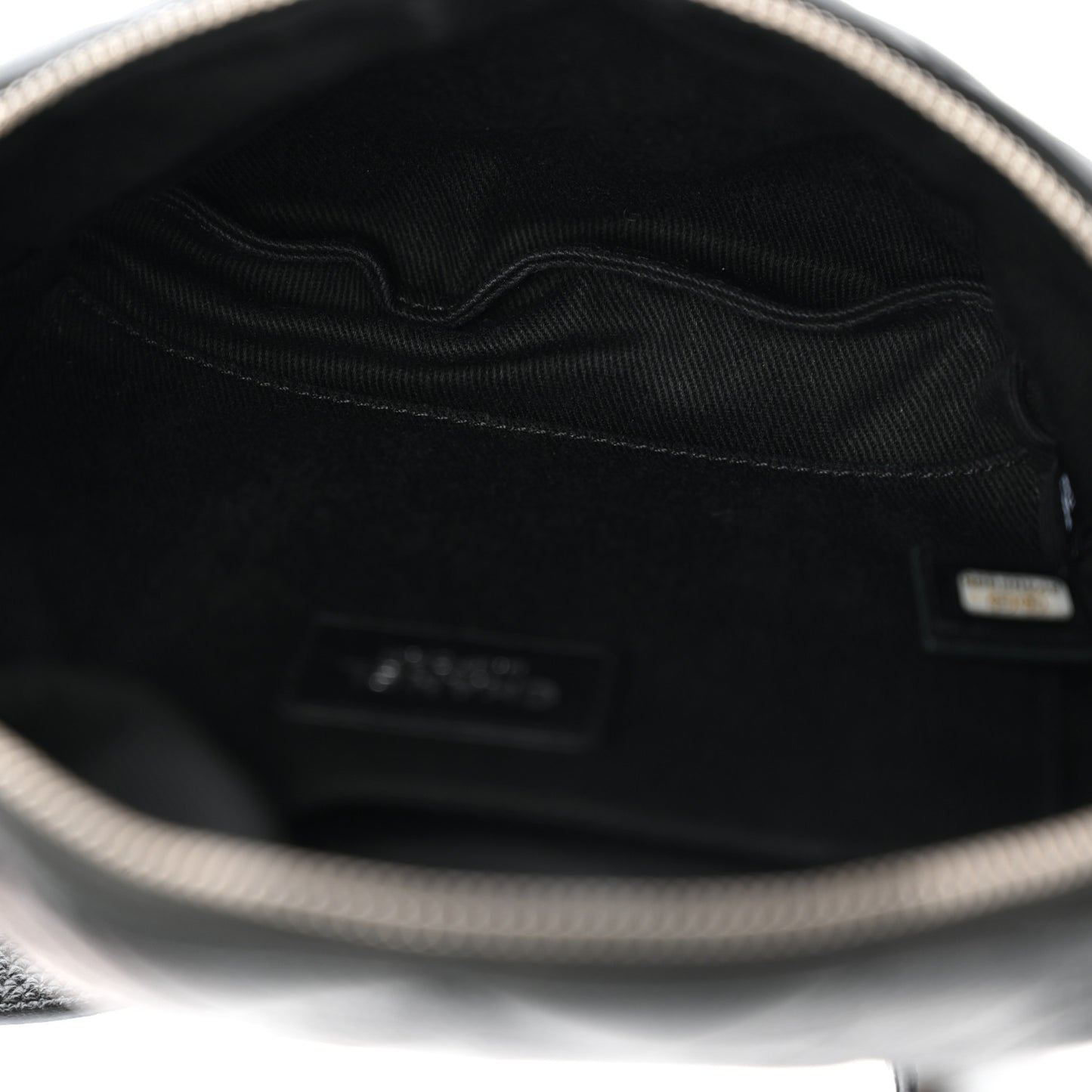 Grained Calfskin Quilted Waist Belt Bag Black