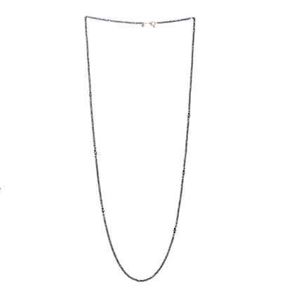 David Yurman 18K Yellow Gold Hematine Black Onyx Cable Berries Tweejoux Necklace 36" 3 of 5