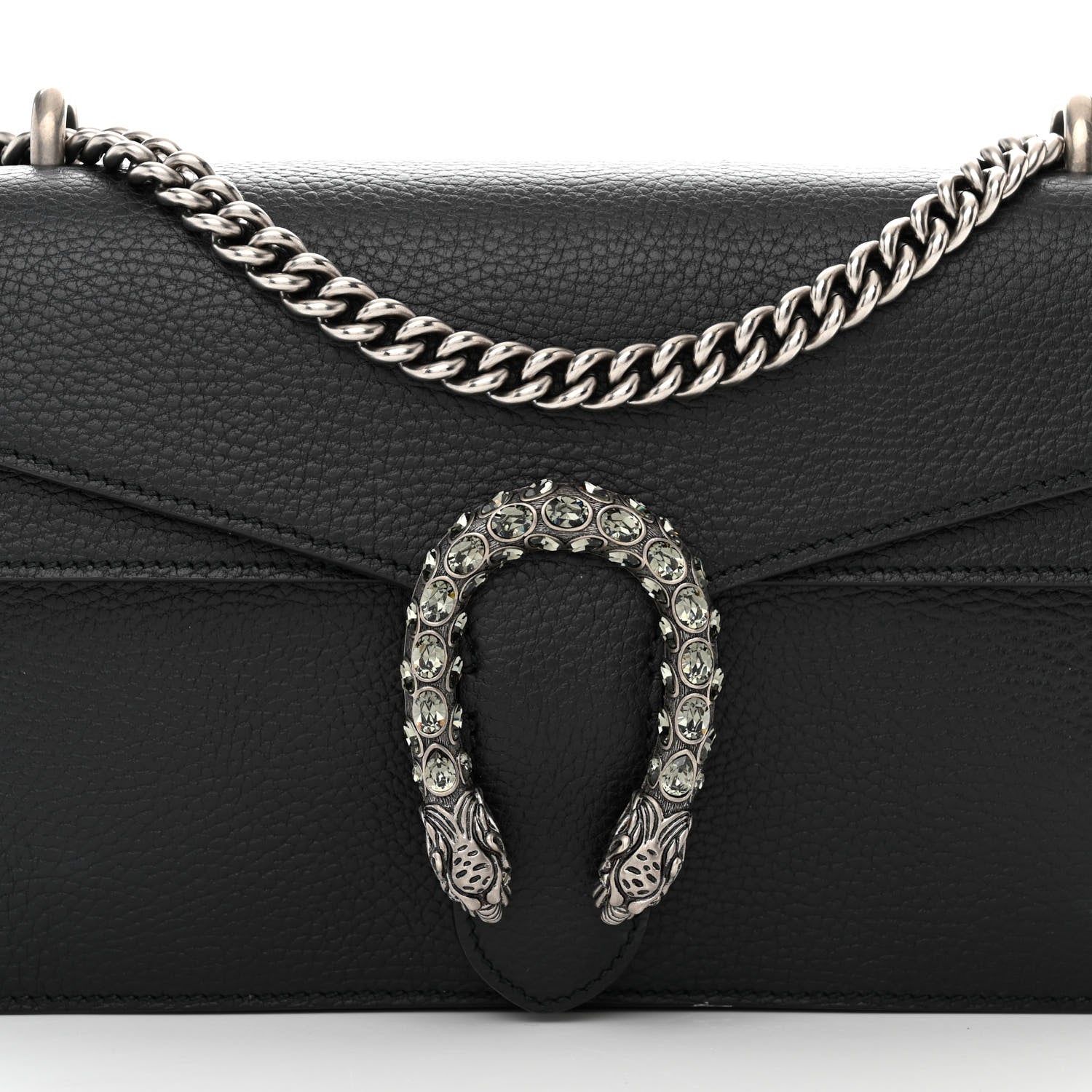 Gucci Pebbled Calfskin Small Dionysus Shoulder Bag Black 8 of 16