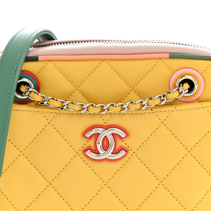 Chanel Calfskin Quilted Cuba Camera Bag Yellow Multicolor 8 of 10