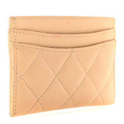 Chanel Caviar Quilted Card Holder Beige 3 of 13