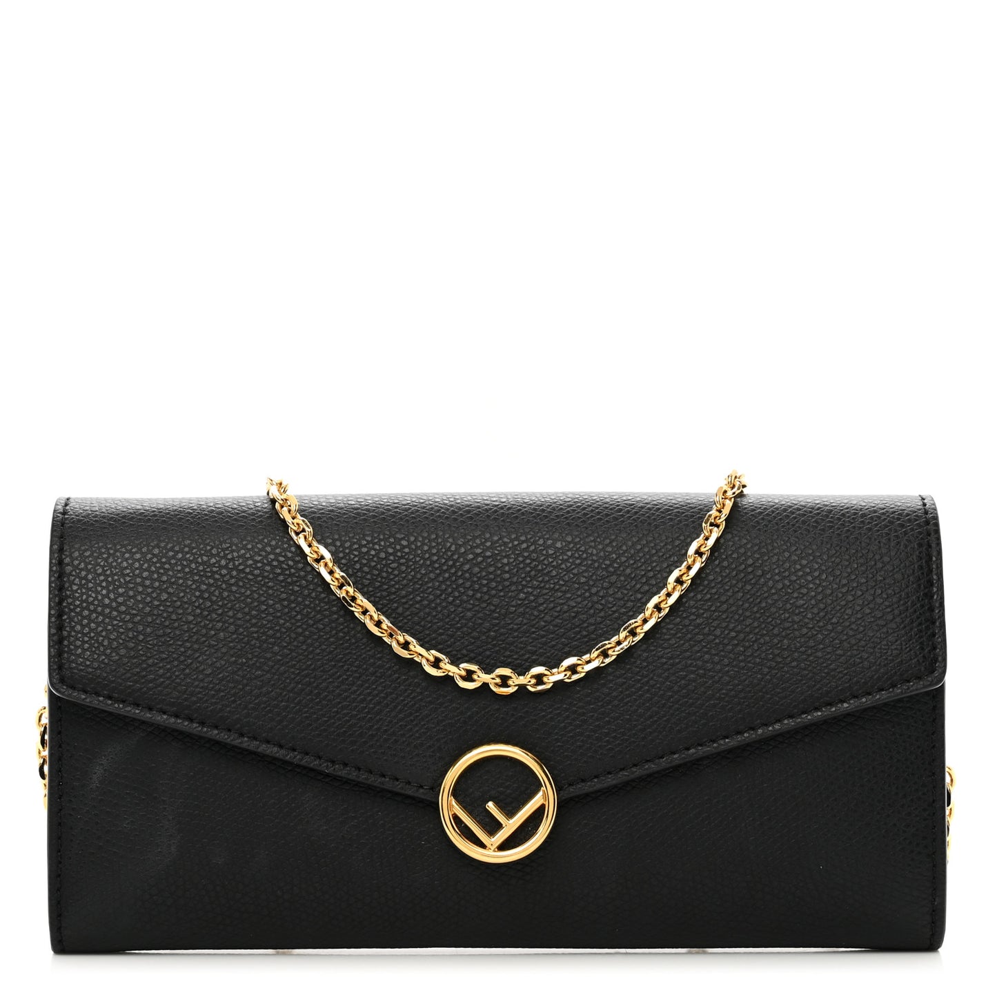 Vitello Cruise F is Fendi Continental Envelope Wallet on Chain Black
