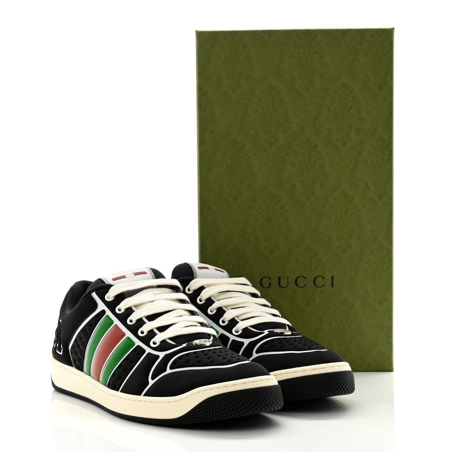 Gucci Neoprane Web Mens Screener Sneakers 8.5 Black 9 of 9