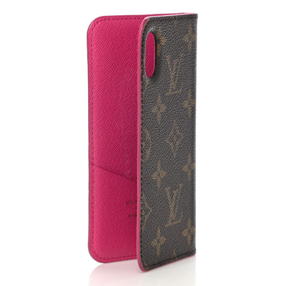 Louis Vuitton Monogram iPhone X Folio Case Rose Pop 3 of 15