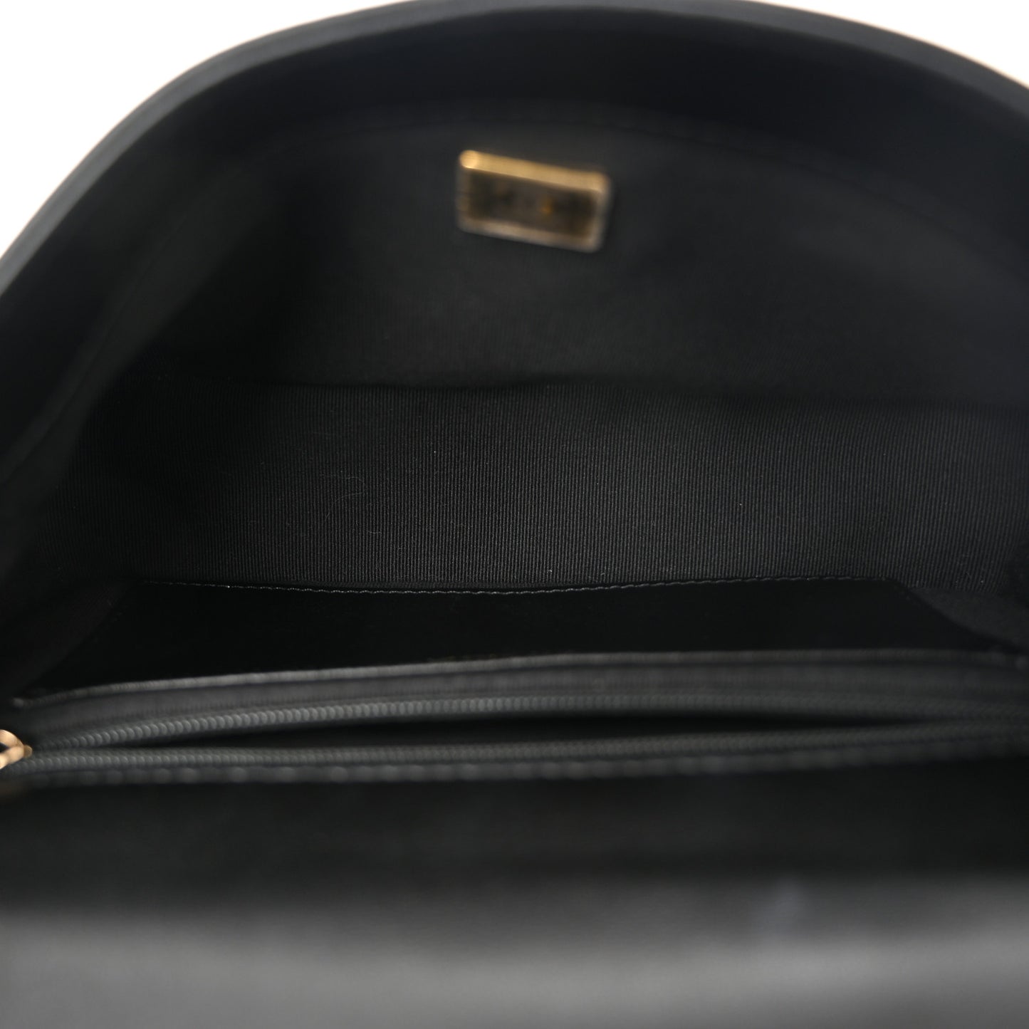 Lambskin Quilted Bicolor Flap Black Beige