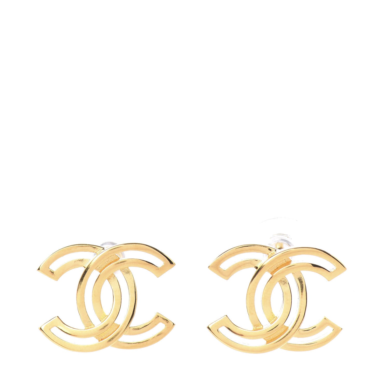 Metal Obazine CC Earrings Gold
