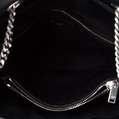 Saint Laurent Calfskin Y Quilted Monogram Medium Loulou Chain Satchel Black 5 of 9