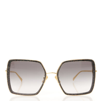 Louis Vuitton Metal LV Link One Square Sunglasses Z1774E Black Glitter 2 of 10
