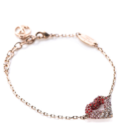 Louis Vuitton Swarovski LV and V Heart Strass Bracelet Rose Gold 1 of 5