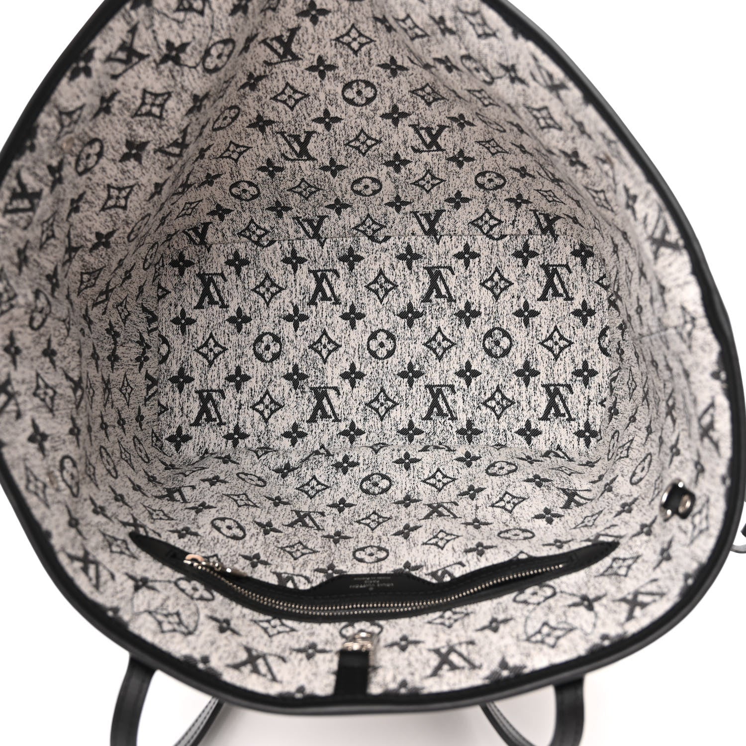 Louis Vuitton Denim Monogram Jacquard Neverfull MM Grey 6 of 10