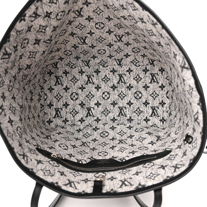 Louis Vuitton Denim Monogram Jacquard Neverfull MM Grey 6 of 10
