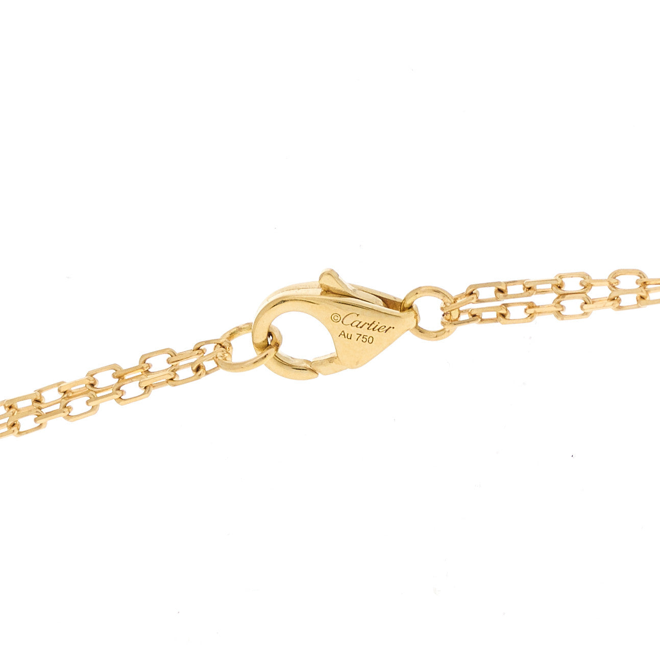 18K Yellow Gold 2 Diamond LOVE Necklace