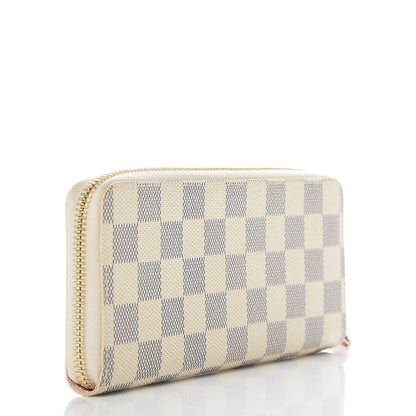 Louis Vuitton Damier Azur Clemence Wallet Rose Ballerine 3 of 7