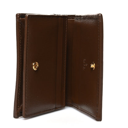 Gucci GG Supreme Monogram Horsebit 1955 Card Case Wallet Beige Ebony Brown Sugar 5 of 11