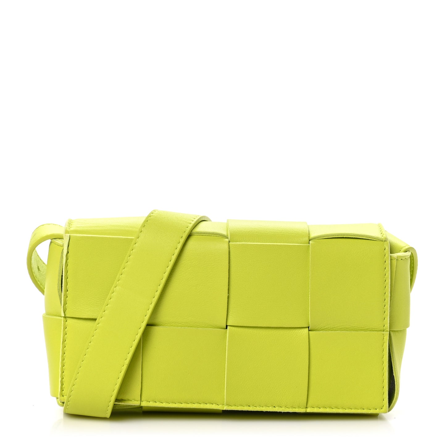 Nappa Intreccio Cassette Belt Bag Kiwi